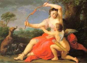 Graphic Diana and Cupid